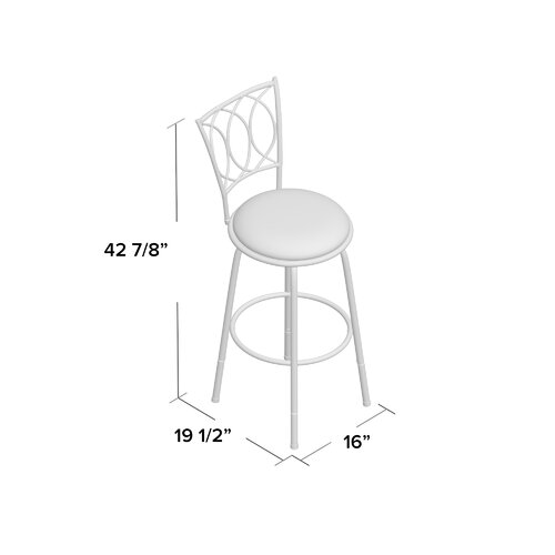 Three Posts™ Abrams Swivel Adjustable Height Stool & Reviews | Wayfair